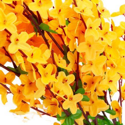 CV14351 FORSYTHIE STRAUSS GELBE ZWEIGE OSTERN FORSYTHIE BLÄTTER STRAUSS FRÜHLING