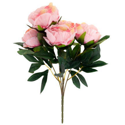 CV15008-13 Strauß mit 5 Pfingstrosen, Pfingstrose, künstliche Blumen, rosa