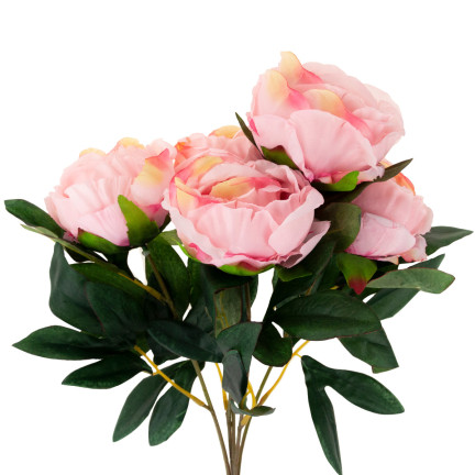 CV15008-13 Strauß mit 5 Pfingstrosen, Pfingstrose, künstliche Blumen, rosa