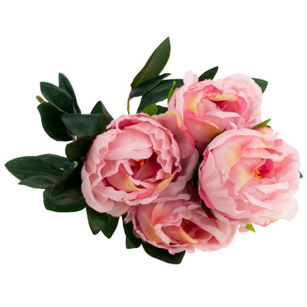 CV15008-13 Strauß mit 5 Pfingstrosen, Pfingstrose, künstliche Blumen, rosa