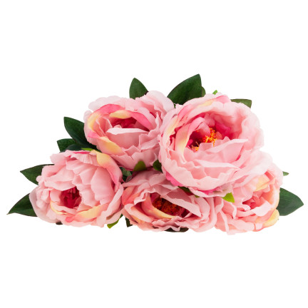 CV15008-13 Strauß mit 5 Pfingstrosen, Pfingstrose, künstliche Blumen, rosa