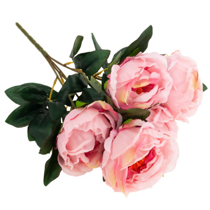 CV15008-13 Strauß mit 5 Pfingstrosen, Pfingstrose, künstliche Blumen, rosa