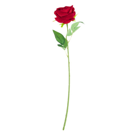 CV17916-10 EINZELNE ROSE SAMT WIE LEBEN KÜNSTLICH KASTANIENBRAUN