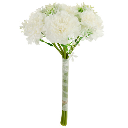 CV18424-1 NELKEN STRAUSS STRAUSS WEISS KÜNSTLICHE BLUMEN SCHÖN