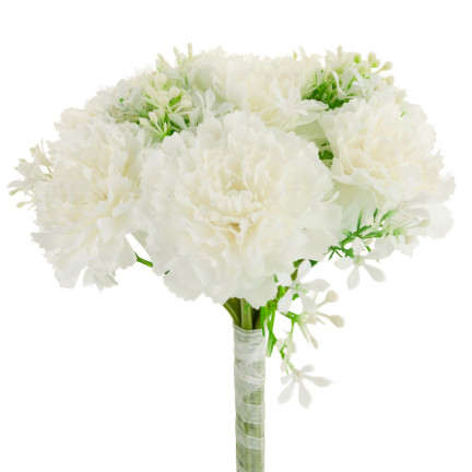 CV18424-1 NELKEN STRAUSS STRAUSS WEISS KÜNSTLICHE BLUMEN SCHÖN