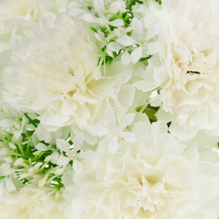 CV18424-1 NELKEN STRAUSS STRAUSS WEISS KÜNSTLICHE BLUMEN SCHÖN