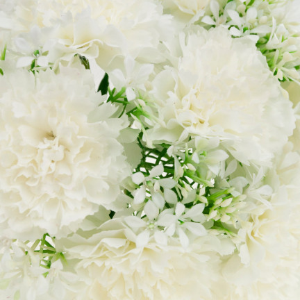CV18424-1 NELKEN STRAUSS STRAUSS WEISS KÜNSTLICHE BLUMEN SCHÖN