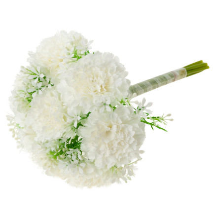 CV18424-1 NELKEN STRAUSS STRAUSS WEISS KÜNSTLICHE BLUMEN SCHÖN