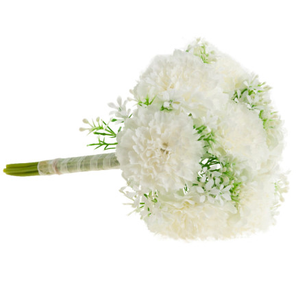 CV18424-1 NELKEN STRAUSS STRAUSS WEISS KÜNSTLICHE BLUMEN SCHÖN