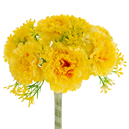CV18424-5 NELKENSTRAUSS NELKEN BÜNDEL GELB KUNSTBLUMEN
