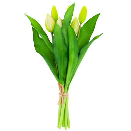 CV18674-1 TULIPS BUNCH Gummier Gummi als lebendes Silikon WEISS ECRU