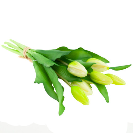 CV18674-1 TULIPS BUNCH Gummier Gummi als lebendes Silikon WEISS ECRU