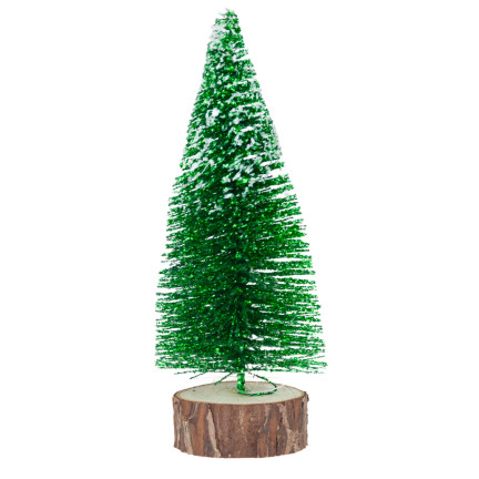 CV20919-5 WEIHNACHTSBAUM AUF STAMM FIGUR SCHNEEGESTAUBT GLITTER