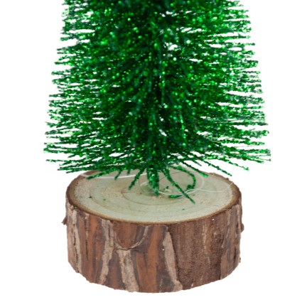 CV20919-5 WEIHNACHTSBAUM AUF STAMM FIGUR SCHNEEGESTAUBT GLITTER