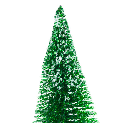 CV20919-5 WEIHNACHTSBAUM AUF STAMM FIGUR SCHNEEGESTAUBT GLITTER