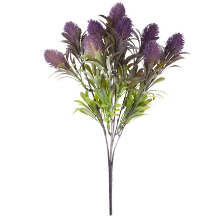 CV22198-4 OSET Künstliche Blumen Ergänzende Zweig Bouquet Distelblatt Friedhof Ornament