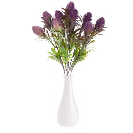 CV22198-4 OSET Künstliche Blumen Ergänzende Zweig Bouquet Distelblatt Friedhof Ornament