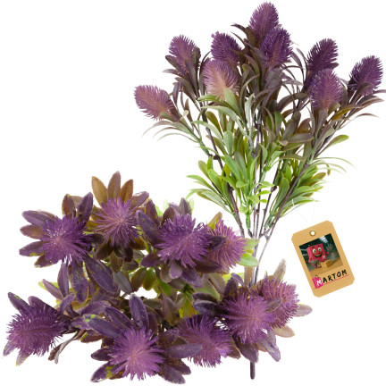 CV22198-4 OSET Künstliche Blumen Ergänzende Zweig Bouquet Distelblatt Friedhof Ornament