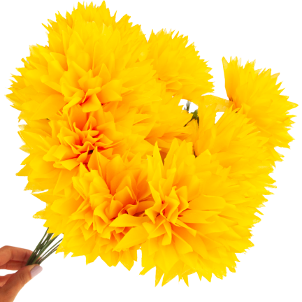 CV23704-3 WEIHNACHTEN BUNCH VON 12 KUNSTBLUMEN 50CM gelb