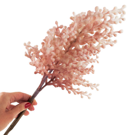CV23906-2 GRAS ZWEIG DEKORATIVE ROSA KÜNSTLICHE DEKORATIVE FELD AUF FEDER FÜR VASE