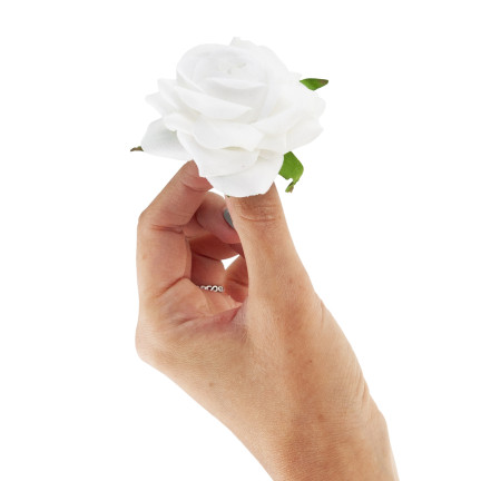 CV23968-1 ROSE PRODUKT SAMT BLUME KOPF REALISTISCH FÜR FLOWERBOXES SCHILF