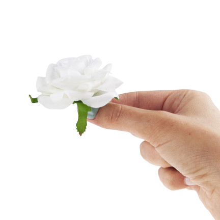 CV23968-1 ROSE PRODUKT SAMT BLUME KOPF REALISTISCH FÜR FLOWERBOXES SCHILF