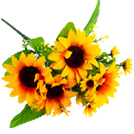 CV26503 Sonnenblume, Strauß aus künstlichen Sonnenblumen, Blumen für die Vase oder als Tischdekoration