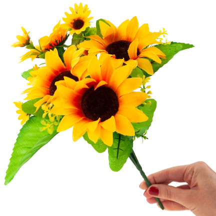 CV26503 Sonnenblume, Strauß aus künstlichen Sonnenblumen, Blumen für die Vase oder als Tischdekoration