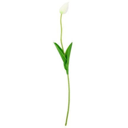 CV26799-1 KÜNSTLICHE TULIPANEN GUMMED WHITE SCHÖN WIE LIVE PIANO TULIPS Schilf