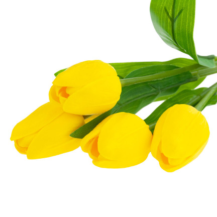 CV26805-5 TULPE GROSSER TULPENSTRAUSS X5 KÜNSTLICHE BLUMEN TULPEN IM STRAUSS GELB