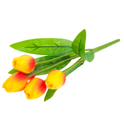 CV26805-7 TULPENSTRAUSS X5 KUNSTBLUMEN TULPEN IN SCHAUMSTOFFSTRAUSS