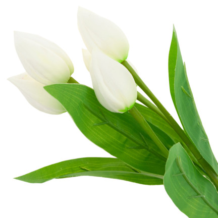 CV26806-1 TULPENSTRAUSS WEISS SCHÖN WIE LEBEN SCHAUMTULPEN KÜNSTLICH