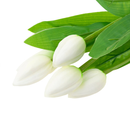 CV26806-1 TULPENSTRAUSS WEISS SCHÖN WIE LEBEN SCHAUMTULPEN KÜNSTLICH