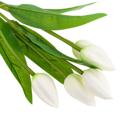 CV26806-1 TULPENSTRAUSS WEISS SCHÖN WIE LEBEN SCHAUMTULPEN KÜNSTLICH