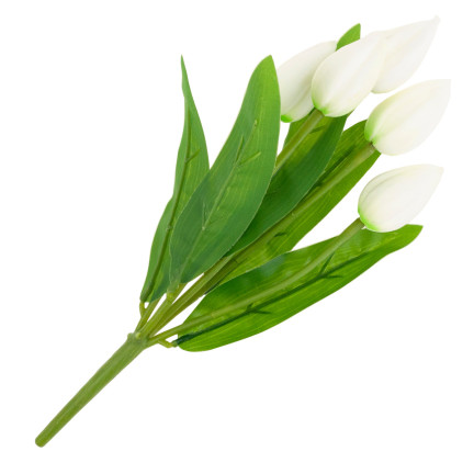 CV26806-1 TULPENSTRAUSS WEISS SCHÖN WIE LEBEN SCHAUMTULPEN KÜNSTLICH