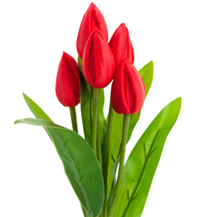 CV26806-5 TULPENSTRAUSS ROT SCHÖN WIE LEBEN SCHAUM TULPEN KÜNSTLICH