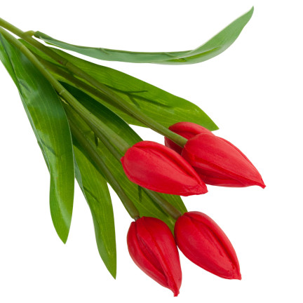 CV26806-5 TULPENSTRAUSS ROT SCHÖN WIE LEBEN SCHAUM TULPEN KÜNSTLICH