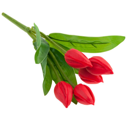 CV26806-5 TULPENSTRAUSS ROT SCHÖN WIE LEBEN SCHAUM TULPEN KÜNSTLICH