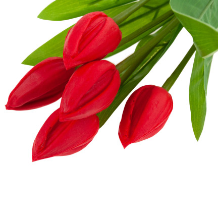 CV26806-5 TULPENSTRAUSS ROT SCHÖN WIE LEBEN SCHAUM TULPEN KÜNSTLICH