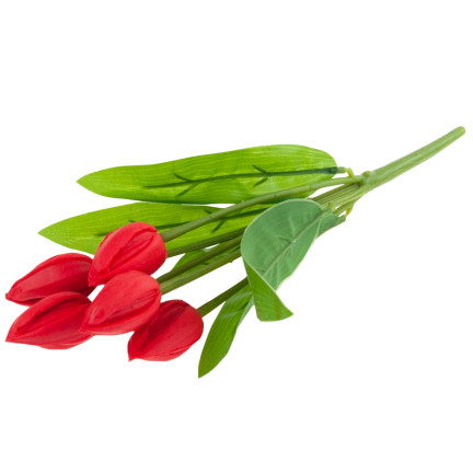 CV26806-5 TULPENSTRAUSS ROT SCHÖN WIE LEBEN SCHAUM TULPEN KÜNSTLICH