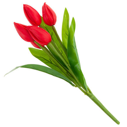 CV26806-5 TULPENSTRAUSS ROT SCHÖN WIE LEBEN SCHAUM TULPEN KÜNSTLICH