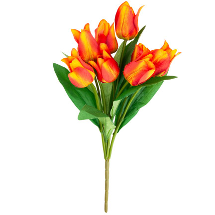 CV26811-4 TULIP GROSSER TULPENSTRAUSS X9 KUNSTBLUMEN TULPEN IN SILIKO BOUQUET