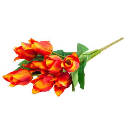 CV26811-4 TULIP GROSSER TULPENSTRAUSS X9 KUNSTBLUMEN TULPEN IN SILIKO BOUQUET