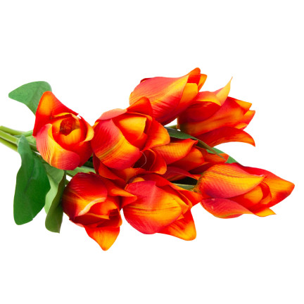 CV26811-4 TULIP GROSSER TULPENSTRAUSS X9 KUNSTBLUMEN TULPEN IN SILIKO BOUQUET