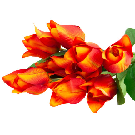 CV26811-4 TULIP GROSSER TULPENSTRAUSS X9 KUNSTBLUMEN TULPEN IN SILIKO BOUQUET