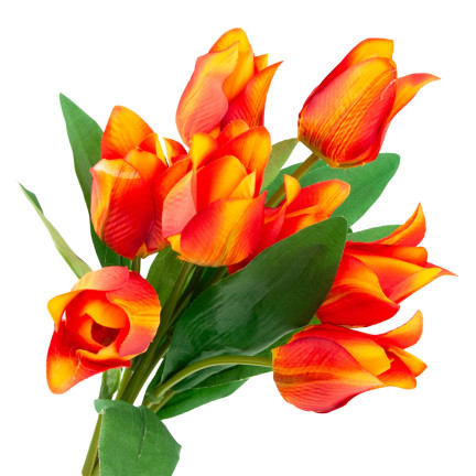 CV26811-4 TULIP GROSSER TULPENSTRAUSS X9 KUNSTBLUMEN TULPEN IN SILIKO BOUQUET
