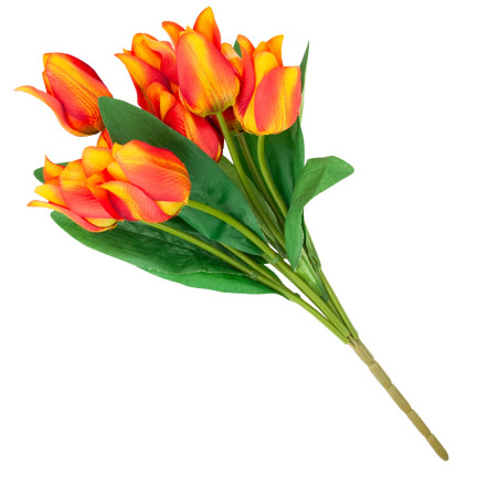 CV26811-4 TULIP GROSSER TULPENSTRAUSS X9 KUNSTBLUMEN TULPEN IN SILIKO BOUQUET