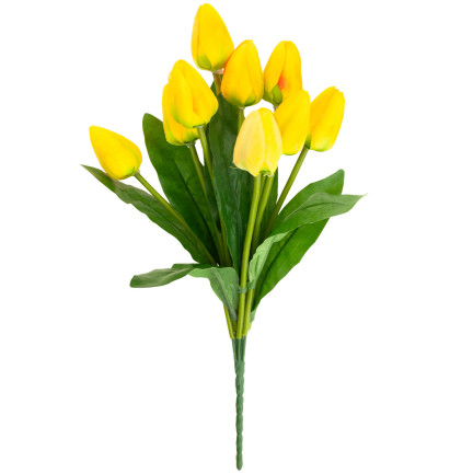 CV26813-2 TULPE GROSSER TULPENSTRAUSS X9 KUNSTBLUMEN TULPEN IM STRAUSS GELB