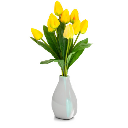 CV26813-2 TULPE GROSSER TULPENSTRAUSS X9 KUNSTBLUMEN TULPEN IM STRAUSS GELB