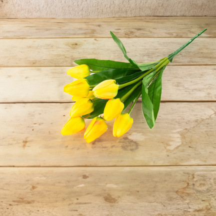 CV26813-2 TULPE GROSSER TULPENSTRAUSS X9 KUNSTBLUMEN TULPEN IM STRAUSS GELB